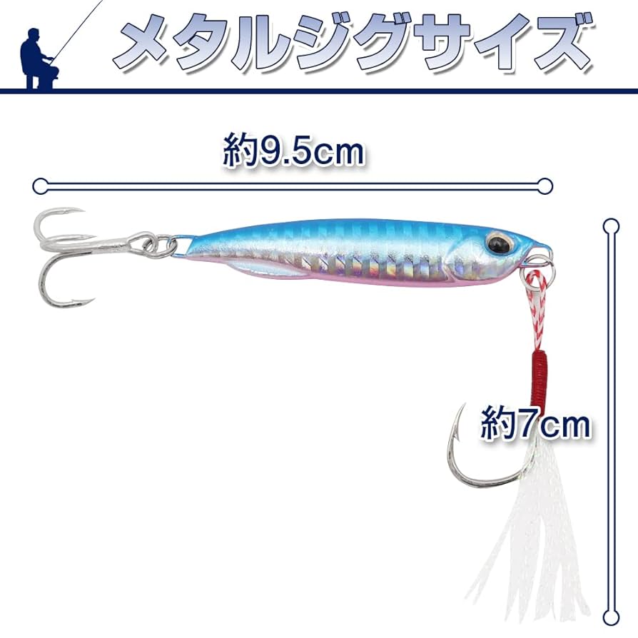 Amazon.co.jp: メタルジグ 釣り具 ルアー 遠投 海釣り トレブル